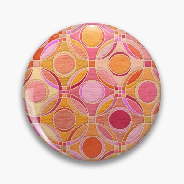 Item preview, Textured Circles Geometric Abstract in Hot Pink and Orange designed and sold by micklyn.