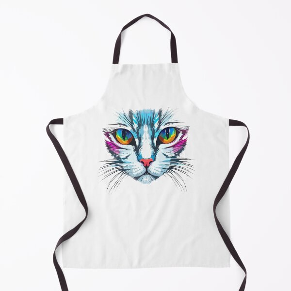 Item preview, colorful cat eyes, colorful cat face, watercolor cat face designed and sold by GreyStanzione1.