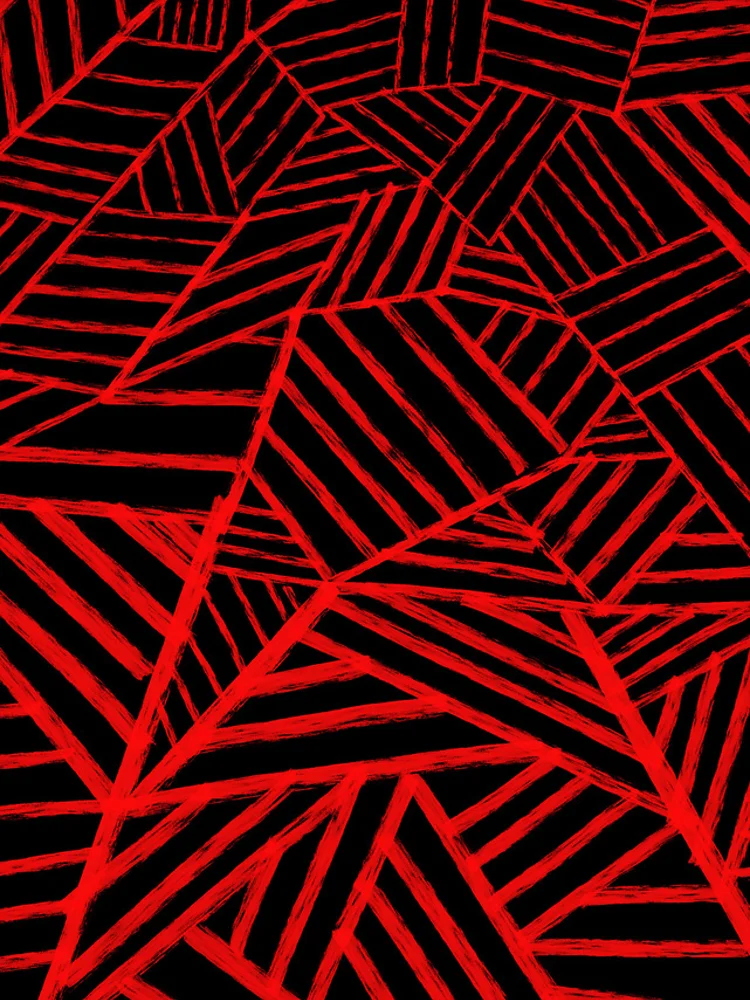 Thumbnail 4 of 4, iPhone Case, Red Line Pattern designed and sold by LPeredaART.
