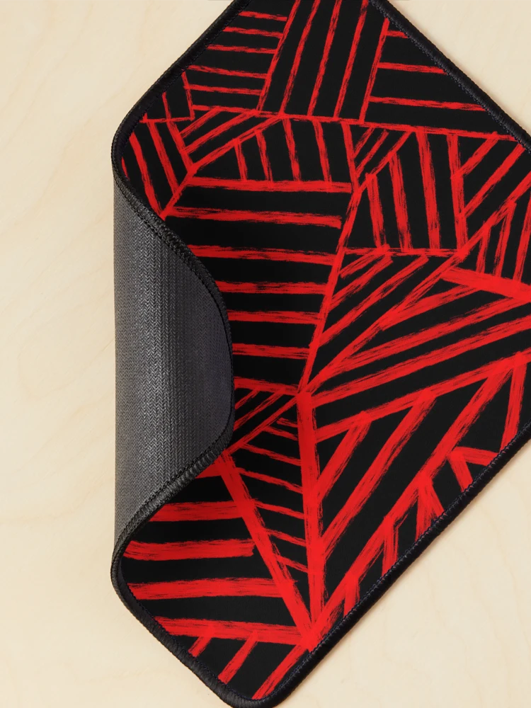 Thumbnail 2 of 5, Mouse Pad, Red Line Pattern designed and sold by LPeredaART.