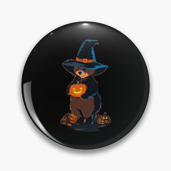 Item preview, Halloween Bear Witch With Scary Pumpkin designed and sold by Peculiarts.