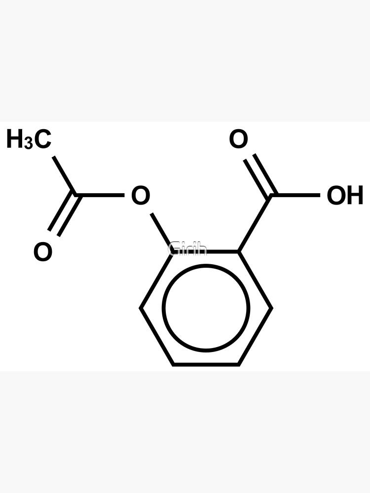 aspirin-chemical-molecule-structure-art-print-by-girih-redbubble