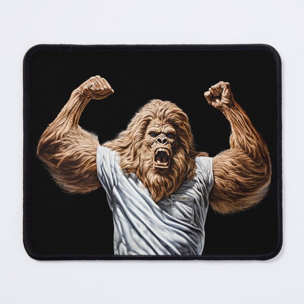 Item preview, Sasquatch in the style of epic portraiture, Bigfoot is jumping  designed and sold by MagicColorPrint.