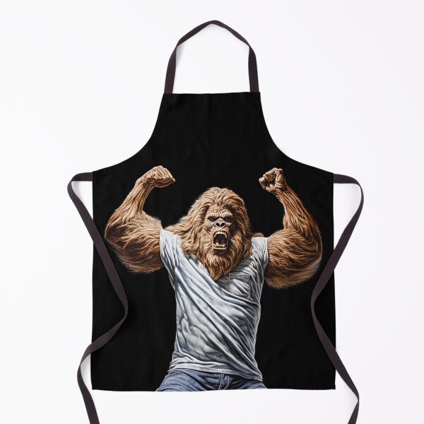 Item preview, Sasquatch in the style of epic portraiture, Bigfoot is jumping designed and sold by MagicColorPrint.