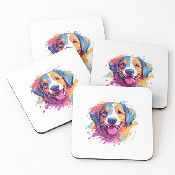 Item preview, colorful Poodle head, watercolor Pug head, Labrador Retriever designed and sold by GreyStanzione1.