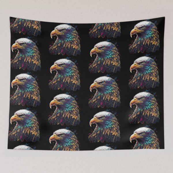 Item preview, colorful eagle head, watercolor eagle head, eagle american designed and sold by GreyStanzione1.