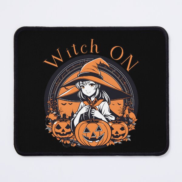Item preview, Cute Anime Witch with Halloween Pumpkins - Witch On designed and sold by DevemDavam.
