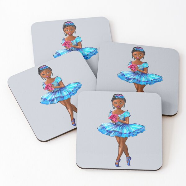 Aperçu de l'œuvre Des ballerines afro-américaines et noires avec des rangées de maïs dansant 5 ! Cette fille noire adore danser le tutu aux cheveux afro et à la peau marron foncé. Ballet d'amour créée et vendue par Artonmytee.
