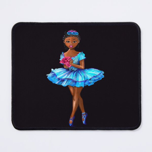 Item preview, African American, Black ballerina girls with corn rows dancing 5 !  This black girl loves dance Afro hair dark brown skin tutu. Love Ballet designed and sold by Artonmytee.