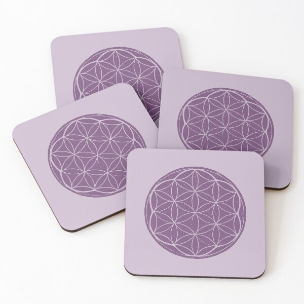Artikelvorschau, Flower of Life Linocut - Plum + Dust entworfen und verkauft von Irene Estelle.