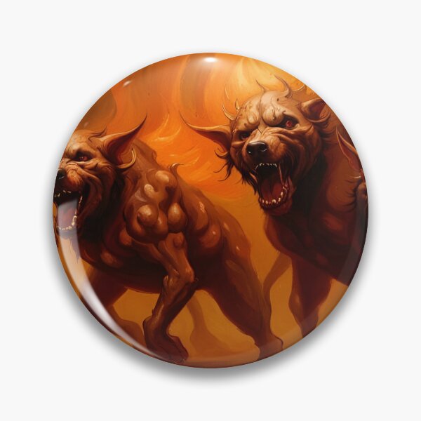 Item preview, Hounds of hell playing soccer with severed sinners' heads designed and sold by AlPhred.