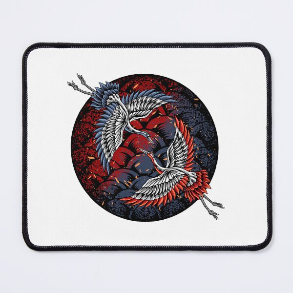 Item preview, colorful crane battle, watercolor crane battle, cranes fighting designed and sold by GreyStanzione1.