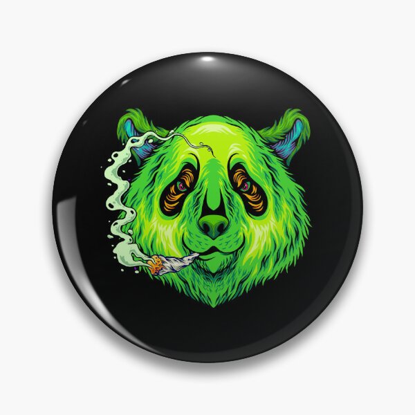 Item preview, colorful panda smoking, green panda smoking, panda head smoking designed and sold by GreyStanzione1.