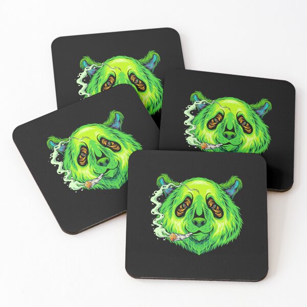 Item preview, colorful panda smoking, green panda smoking, panda head smoking designed and sold by GreyStanzione1.