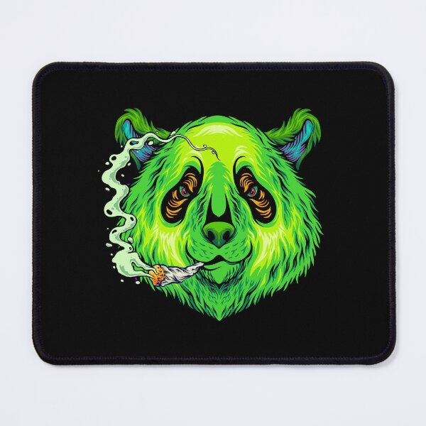 Item preview, colorful panda smoking, green panda smoking, panda head smoking designed and sold by GreyStanzione1.