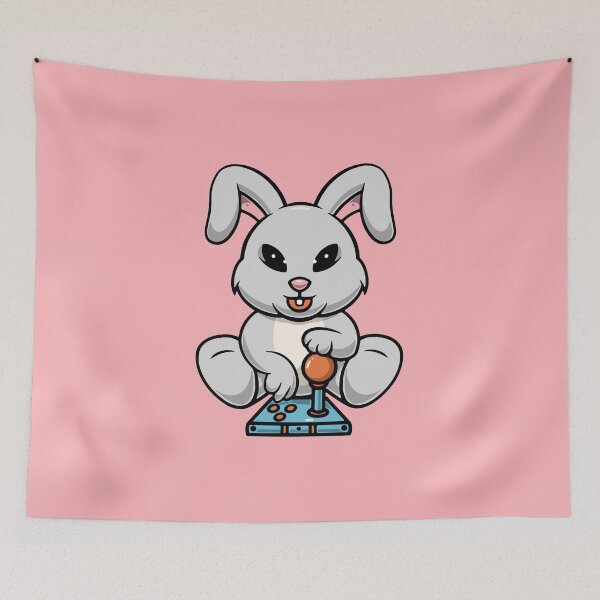 Item preview, Cute rabbit playing games cartoon illustration designed and sold by cubbone.