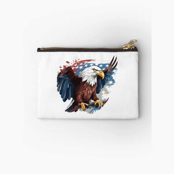 Item preview, colorful us eagle, eagle with flag, watercolor us eagle designed and sold by GreyStanzione1.