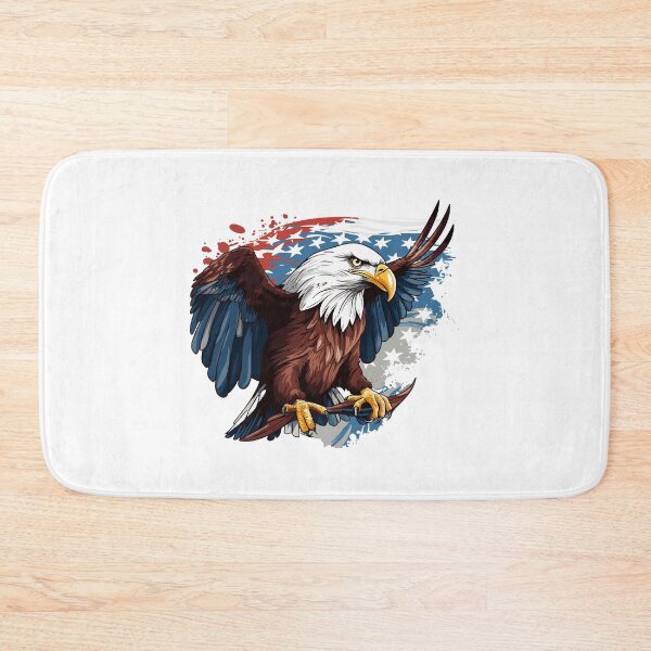 Item preview, colorful us eagle, eagle with flag, watercolor us eagle designed and sold by GreyStanzione1.