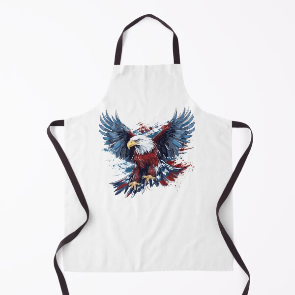 Item preview, colorful eagle with US flag, eagle with flag, watercolor US eagle designed and sold by GreyStanzione1.