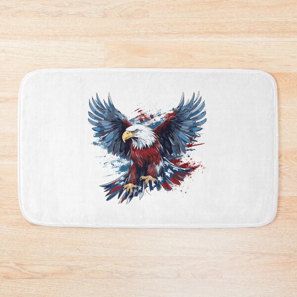 Item preview, colorful eagle with US flag, eagle with flag, watercolor US eagle  designed and sold by GreyStanzione1.
