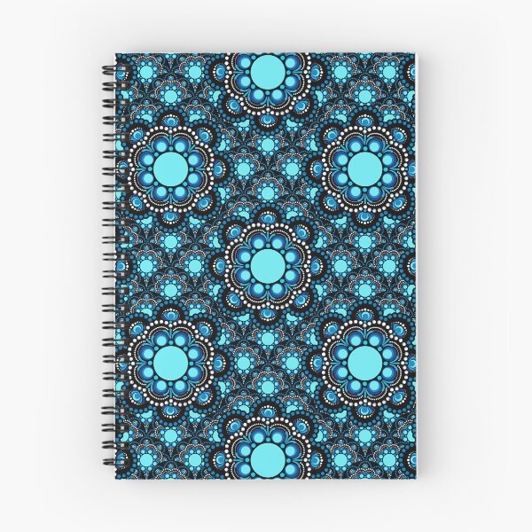 Item preview, Blue Moons Dot Mandala Scale Tile Pattern designed and sold by Triplicate Limited.
