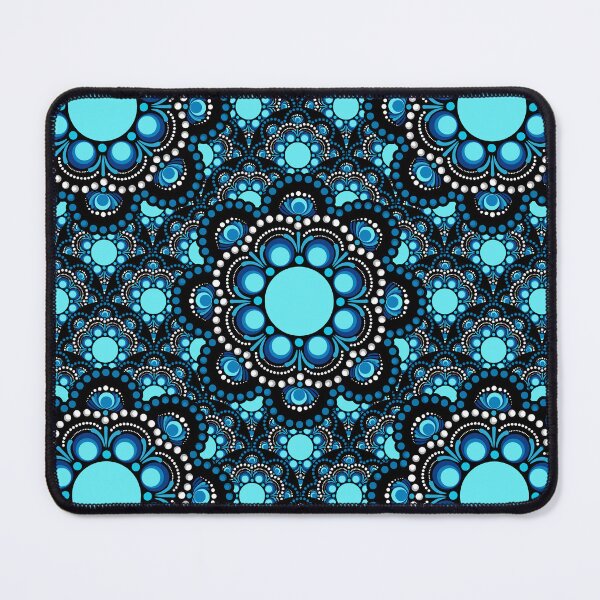 Item preview, Blue Moons Dot Mandala Scale Tile Pattern designed and sold by Triplicate Limited.