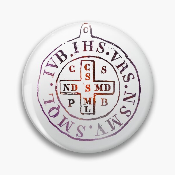 Item preview, Colored Saint Benedict cross medal - Colored Saint Benedict cross medal designed and sold by Eduardo Fernández.