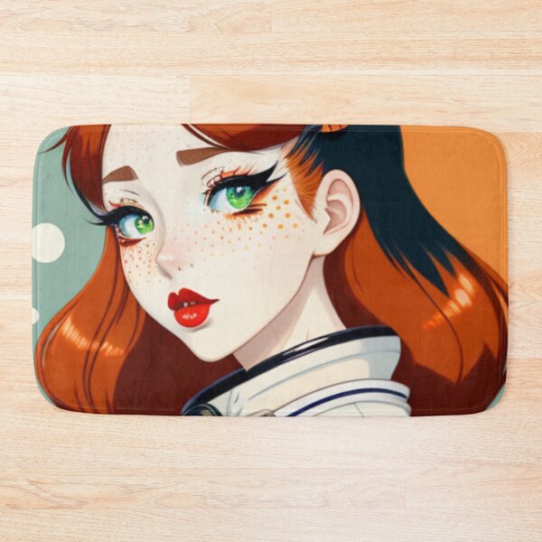 Item preview, Retro Redhead Astronaut Redheaded Anime Girl Space Spacesuit  designed and sold by CoffeeIsATrip.