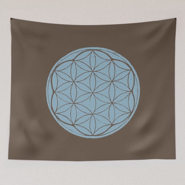 Artikelvorschau, Flower of Life Linocut - Sky + Earth entworfen und verkauft von Irene Estelle.