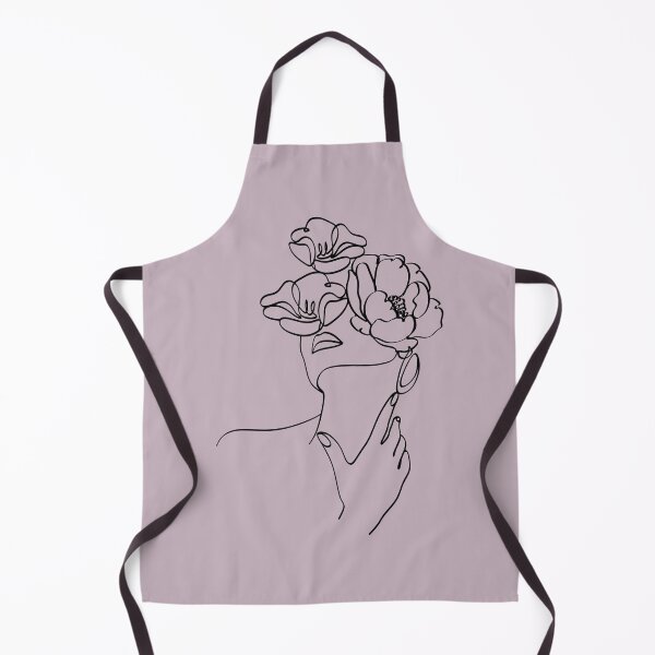 Item preview, Woman's face with flowers, abstract portrait designed and sold by AllaLineArt.