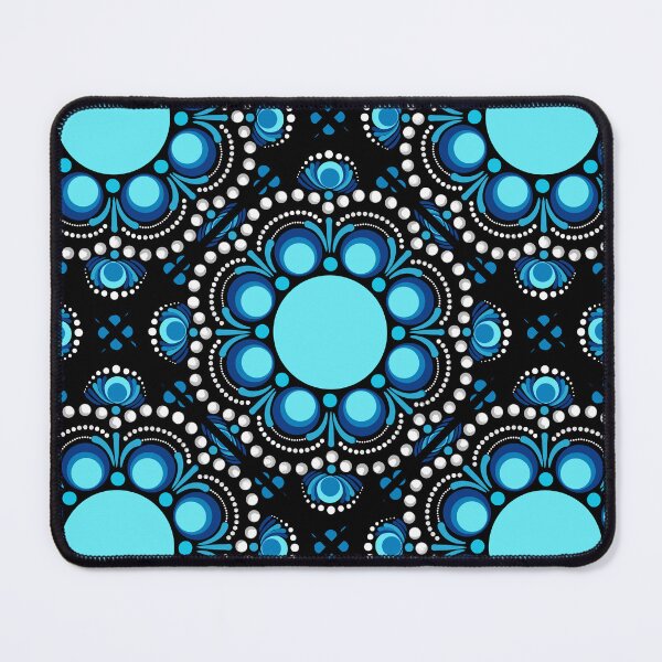 Item preview, Blue Moons Dot Mandala Tile Pattern designed and sold by Triplicate Limited.