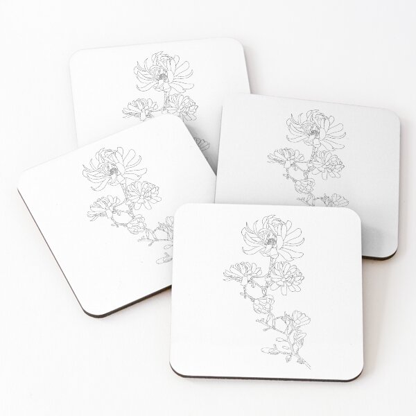Item preview, magnolia star black outline designed and sold by AlexsArtSpace.