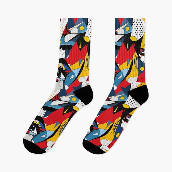 Item preview, Lichtenstein Comic Book panels- Seamless Pattern designed and sold by IntristedAI.