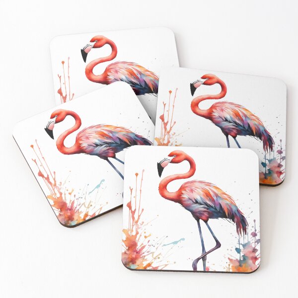 Item preview, A Beautiful pink Flamingo Watercolour designed and sold by Darren Wilkes.