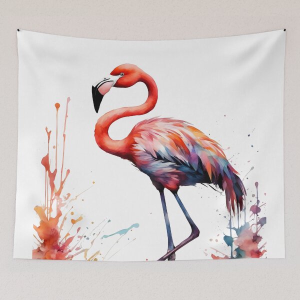 Item preview, A Beautiful pink Flamingo Watercolour designed and sold by Darren Wilkes.