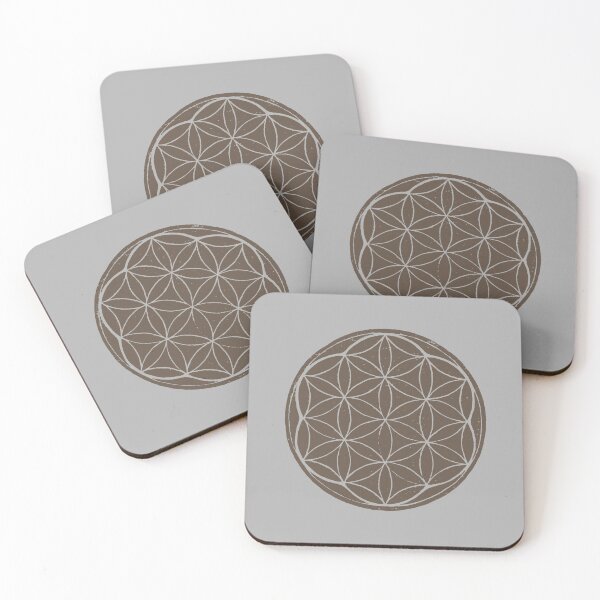 Artikelvorschau, Flower of Life Linocut - Earth + Fog entworfen und verkauft von Irene Estelle.