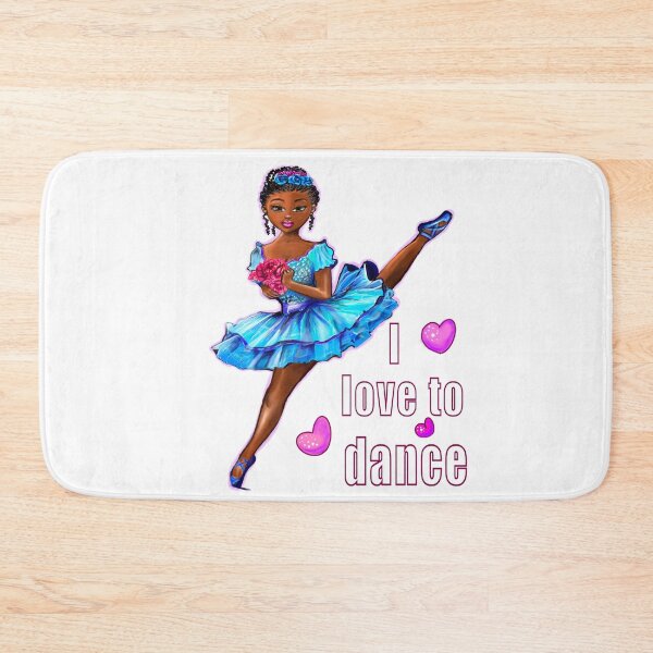 Item preview, African American, Black ballerina girls with corn rows dancing 5 !  This black girl loves dance Afro hair dark brown skin tutu. Love Ballet designed and sold by Artonmytee.