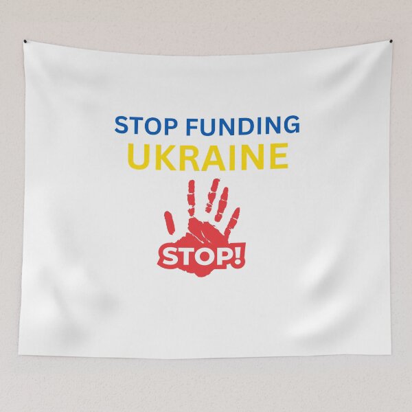 Item preview, STOP FUNDING UKRAINE  designed and sold by ANNINOART ⭐⭐⭐⭐⭐.