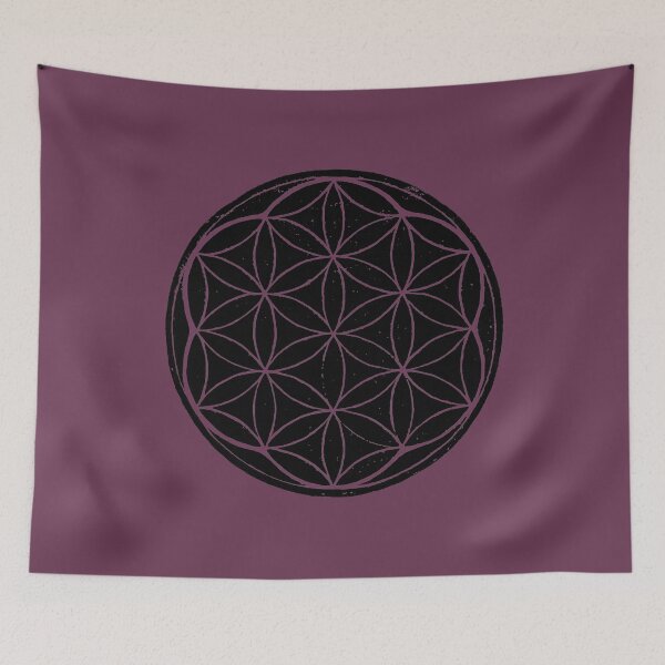 Artikelvorschau, Flower of Life Linocut - Coal + Beet entworfen und verkauft von Irene Estelle.