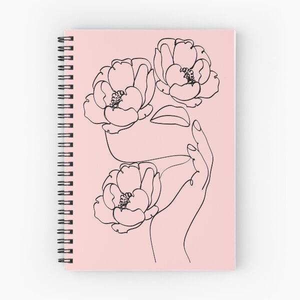 Item preview, Woman's face with flowers, abstract portrait designed and sold by AllaLineArt.