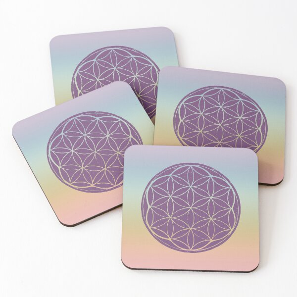 Artikelvorschau, Flower of Life Linocut - Plum + Rainbow Sorbet entworfen und verkauft von Irene Estelle.