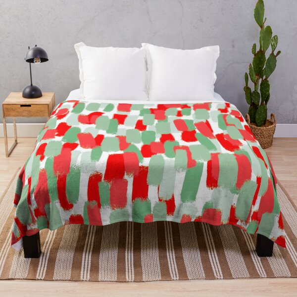 Item preview, Red and Green, Brush Strokes, Abstract, Christmas designed and sold by OneThreeSix.