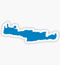Crete Island Map Sticker