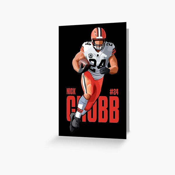 Cleveland Browns Birthday Card Featuring Nick Chubb or Charlie 