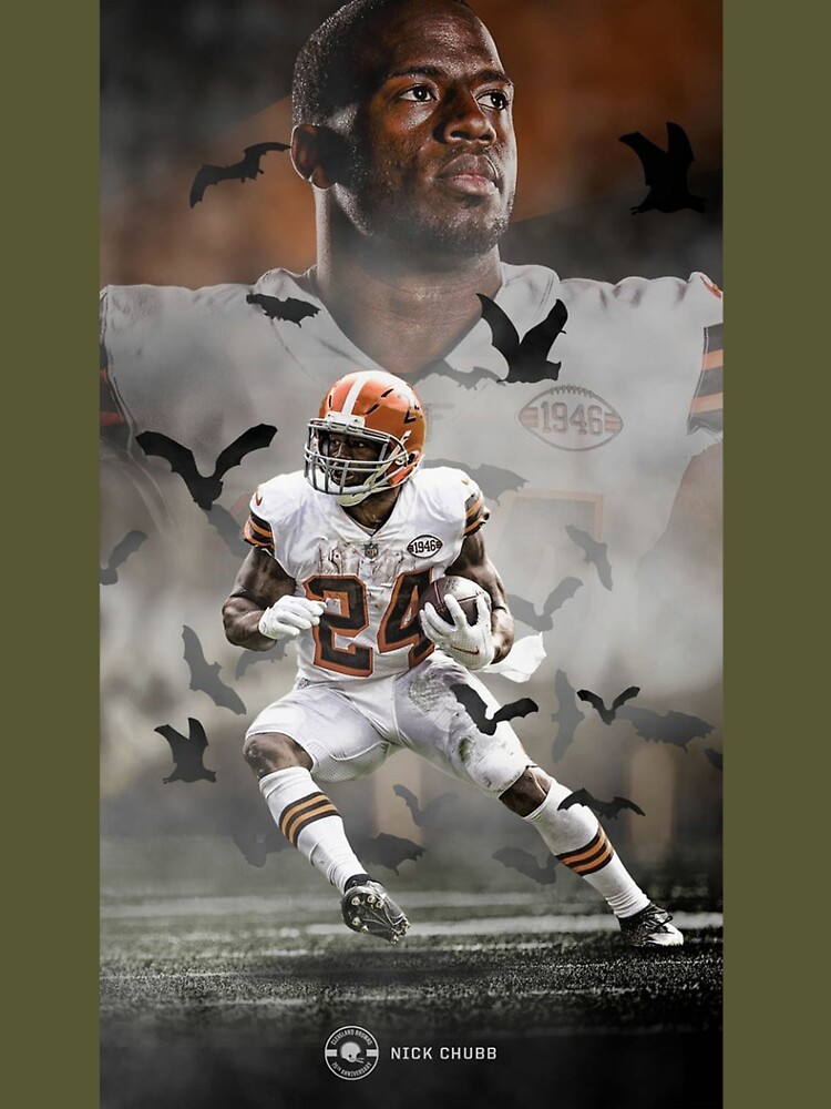 Nick Chubb football Paper Poster Browns 5 - Nick Chubb - Posters and Art  Prints