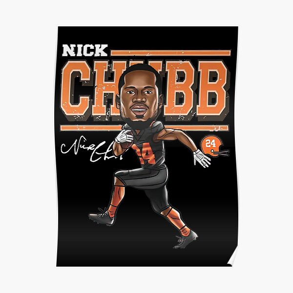 Nick Chubb #24 Cleveland Browns RB Poster for Sale by Jasen Black