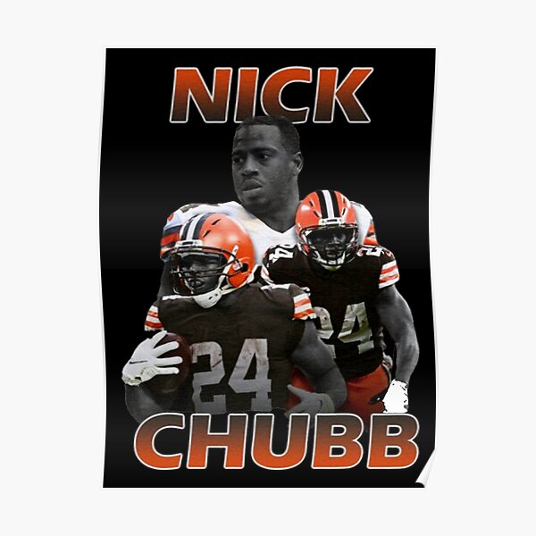 Nick Chubb #24 Cleveland Browns RB Shower Curtain for Sale by