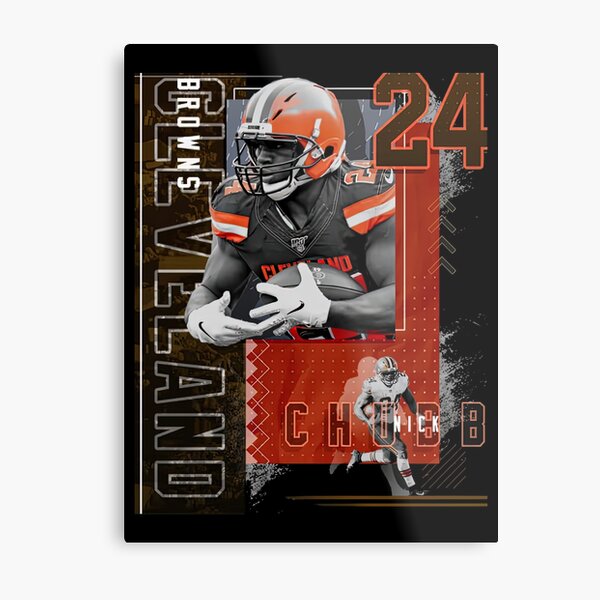 Nick Chubb watercolor, Cleveland Browns wall art, Cleveland Browns Nic –  Capital Canvas Prints