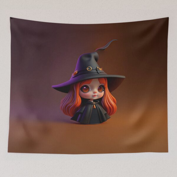 Item preview, Halloween festival with little witch wearing a cape designed and sold by D- Day.