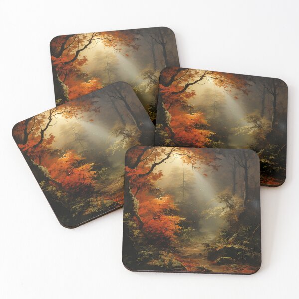 Item preview, Sunrise, or sunset, in a forest drawn by an impressionist designed and sold by PetroliniVideo.